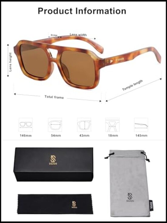Polarized Aviator Sunglasses with UV400 Protection Plastic Frame main image 2